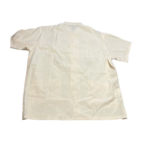 Yibo Tengfei Tang Shirt Men's 43 Regular Beige Short Sleeve Classic Formal - Picture 3 of 8